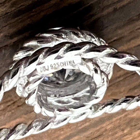 Absolute Size 10 Sterling Silver Cubic Zirconia 120-Facet Round Rope Ring NWT - Picture 4 of 10